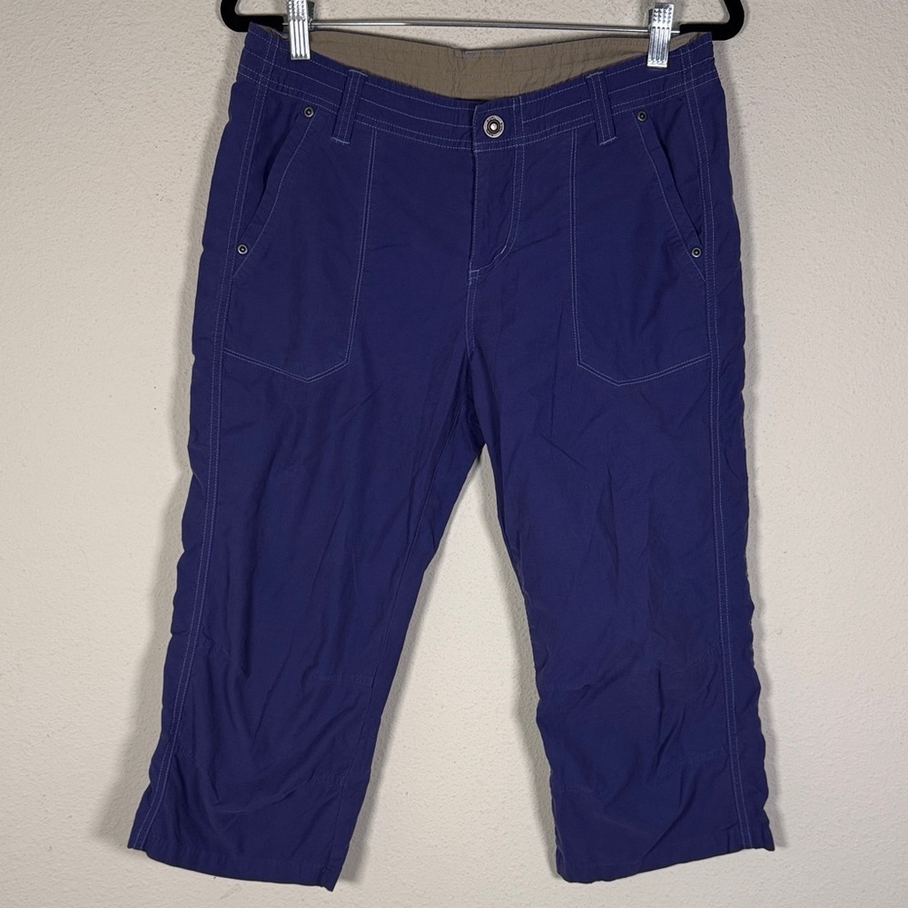KÜHL Women's Kendra embroidered capri pants in purple size 10